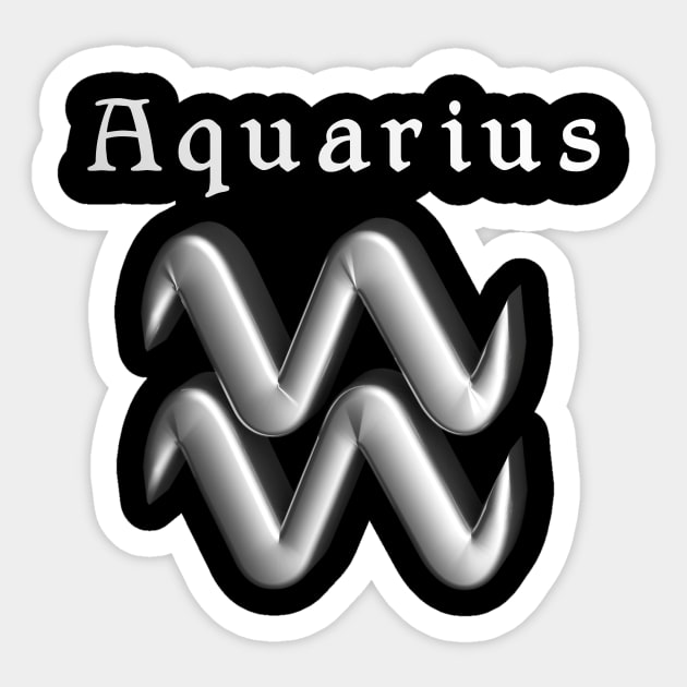 Aquarius Sign Hippy Hipster Astrology Modern Water Design Sticker by letnothingstopyou